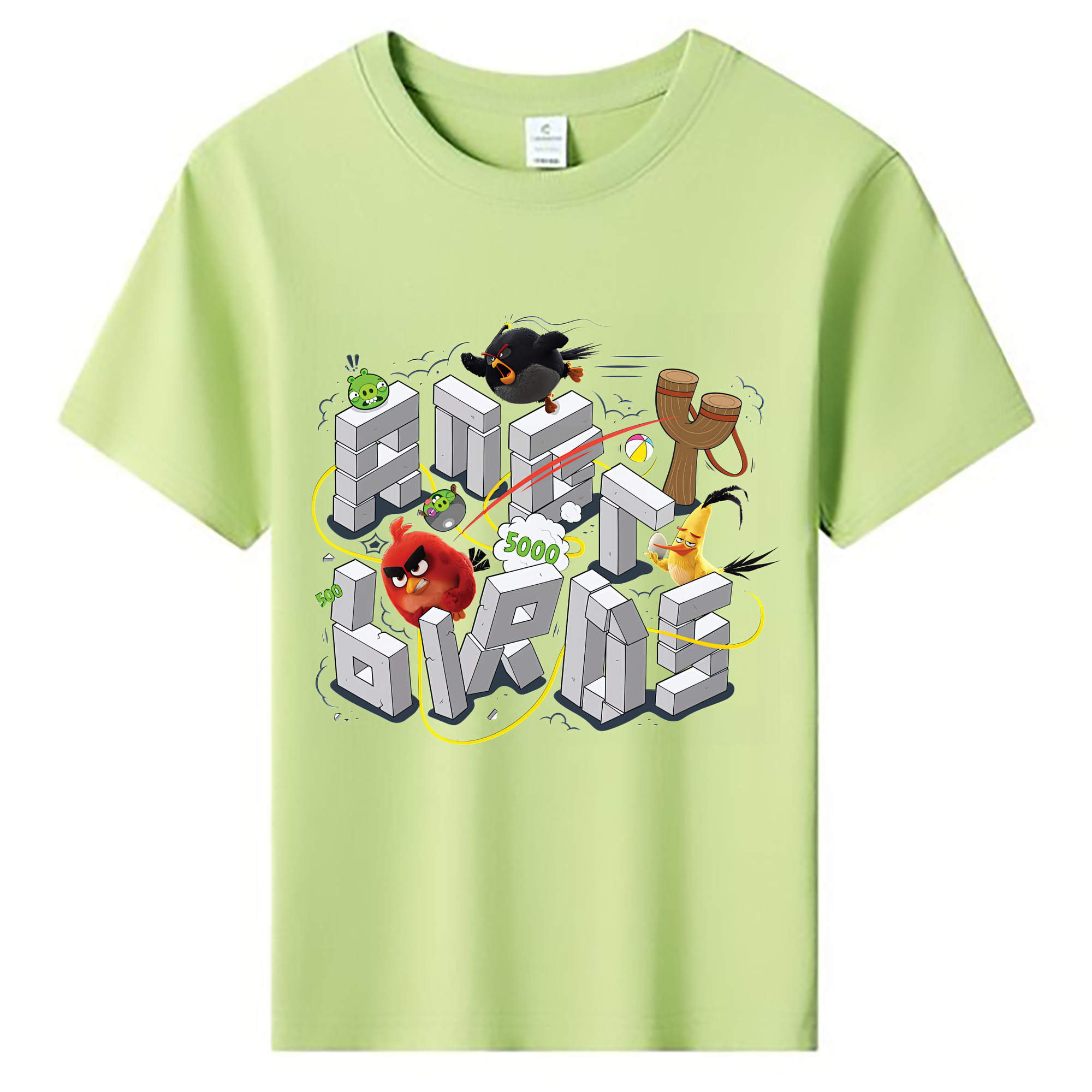 （画像用） Angry Birds アングリーバード 綿100％キッズTシャツ（フロントプリント）